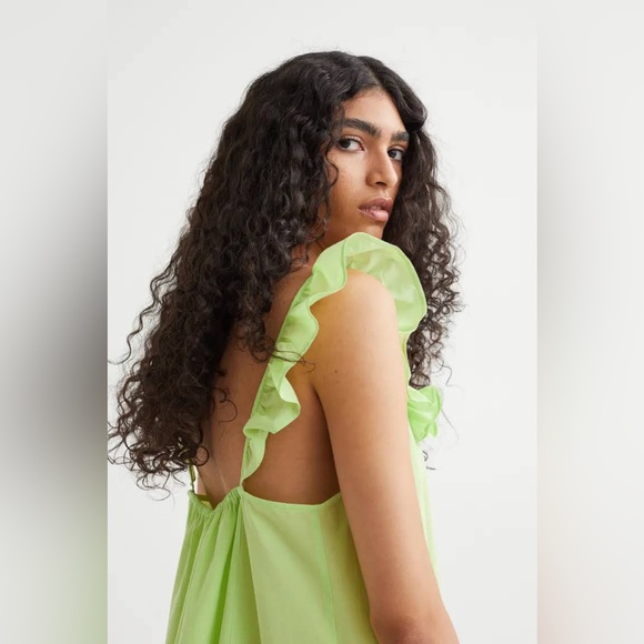 H&M Cruise Wear Ruffled Cotton Sun Dress - Picture 2 of 4